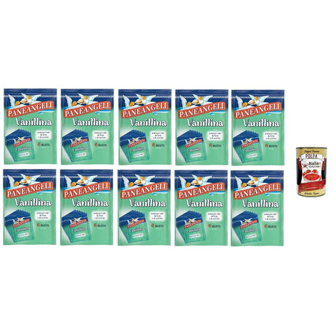 Paneangeli Koch- & Backzutaten Paneangeli Vanillina Pulverförmiges Aroma für Gebackene Desserts und Kuchen 10x 6 Beutel à 0,5 g italienisch Original 8002060110257