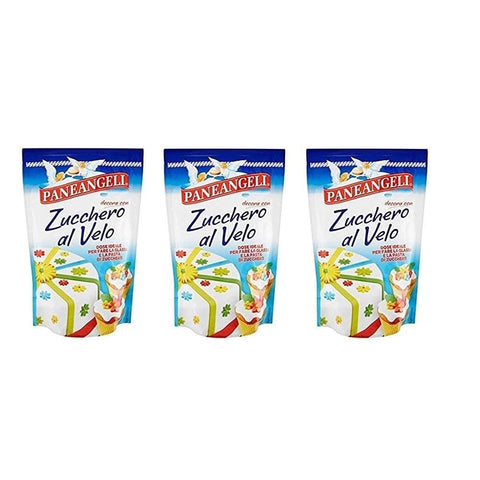 Paneangeli Zucchero a Velo per Pasta Di Zucchero Puderzucker für Zuckerpaste und Zuckerguss 3x300g Original italienisch