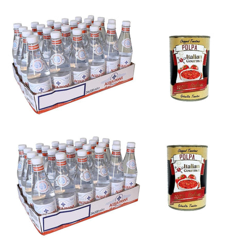 Panna Acqua Still Natural Mineral Water 500 ml + 2x Italian gourmet polpa 400 g Stilles Wasser italienisch Original