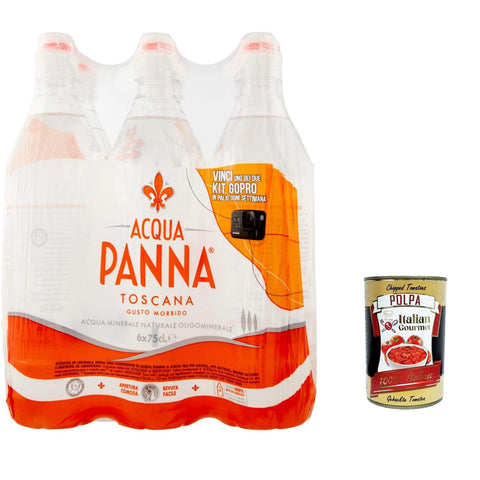 Panna Acqua natürliches oligomineralisches Mineralwasser 75 cl x 6 – 4,5 l Stilles Wasser italienisch Original