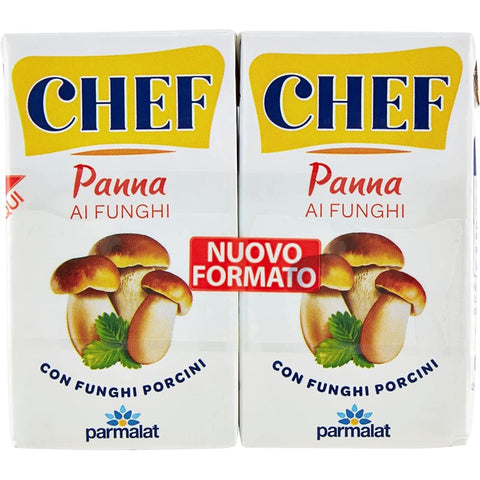 Parmalat Brühe & Fond Parmalat Panna chef ai funghi Kochcreme Sahne mit Steinpilzen pilze 2x125 g 6x italienisch Original Brühe 8002580015964