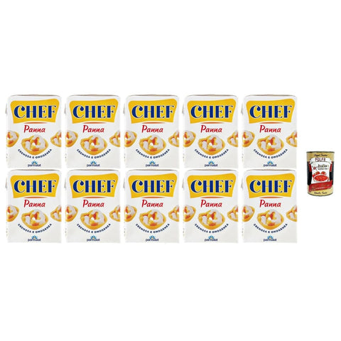 Parmalat Crème Fraîche, Sauerrahm & Sahne Parmalat Chef Panna Kochsahne, 200 ml, 10 Stück, mit Italian Gourmet polpa 400g Original italienisch
