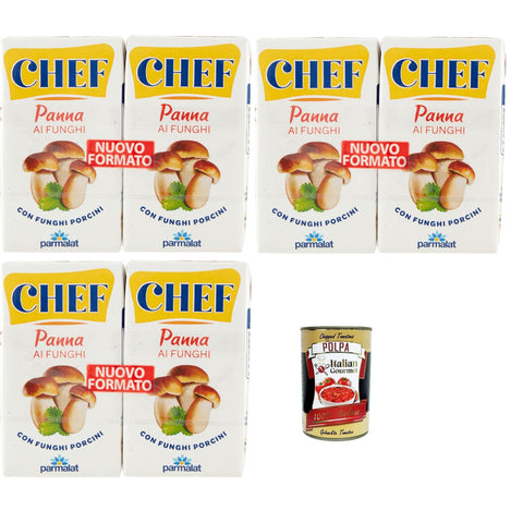 Parmalat Panna chef ai funghi, Kochcreme Sahne mit Steinpilzen pilze, double crem with mushrooms 3x (2x125 g) italienisch Original