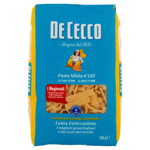 Pasta De Nudeln & Pasta Pasta De Cecco 100% Italienisch Pasta Mista N°120 Nudeln 500 g 24x italienisch Original + kostenlos Polpa 400 g 8001250121202