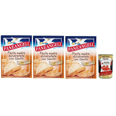 Pasta Madre Disidratata Koch- & Backzutaten Pasta Madre Disidratata con Lievito, Mutter Pasta mit Hefe dehydriert für Brot bread, Dehydrierter Sauerteig mit Brauerhefe und Mörsermehl 3x 30 g Original italienisch inkl. Italian Gourmet Polpa 400g 8032804040014