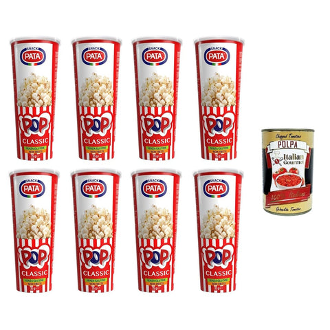Pata Pop Classic- Popcorn Pata Pop Classic- Popcorn Non fritti Nicht frittiertes Popcorn 8x35gr Original italienisch inkl. Italian Gourmet Polpa 400g 8032804040014