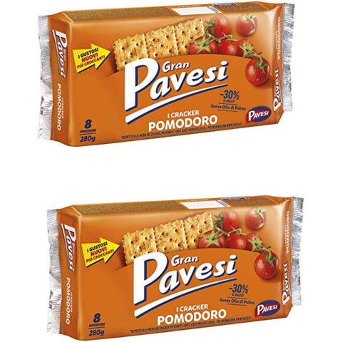Pavesi 0 Pavesi Gran Pavesi: I Craker Pomodoro Tomatengeschmack 280 g 2 Stück italienisch Original 8013355500691
