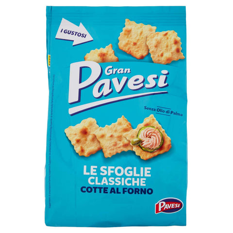 Pavesi Gran Sfoglie Classiche Cracker im Ofen gebacken knusprig Salzgebäck snack 6x160g Original italienisch