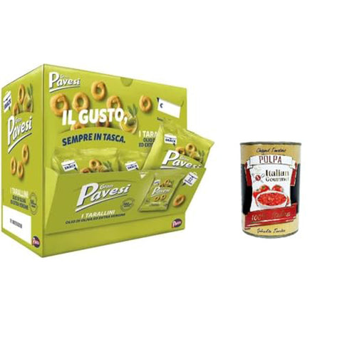 Pavesi Gran Tarallini Snack mit Olivenöl und Extra Virgin Showbox mit 32 Einzelportionen à 32 g italienisch Original