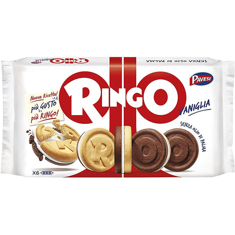 Pavesi Kekse Ringo 330g Kuchen mit Vanille 6 snack cookies schoko riegel 12x Original italienisch
