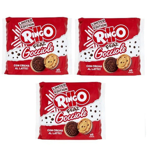Pavesi Kekse 3x Ringo Feat. Gocciole Limited Edition Snack 6 Portionen 165g