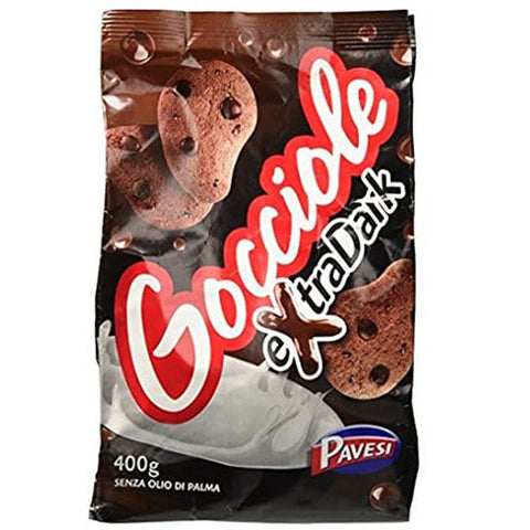Pavesi Kekse Gocciole mit Kakao Extra Dark 4er Pack of [] 1x400g Original italienisch