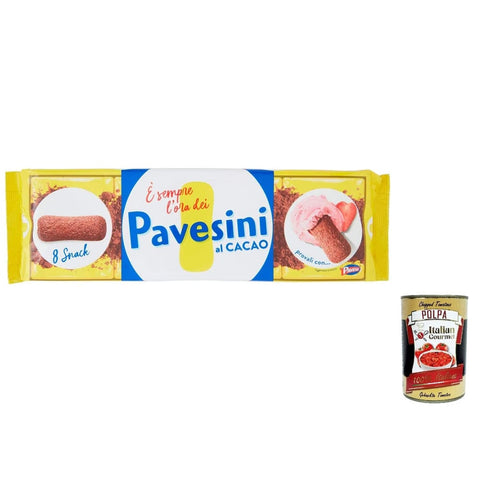 Pavesi Kekse Pavesi Pavesini Kekse Kakao Biscuits 200 g cookies Cocoa kuchen 12x Original italienisch inkl. Italian goumet Polpa 400g 8013355999785