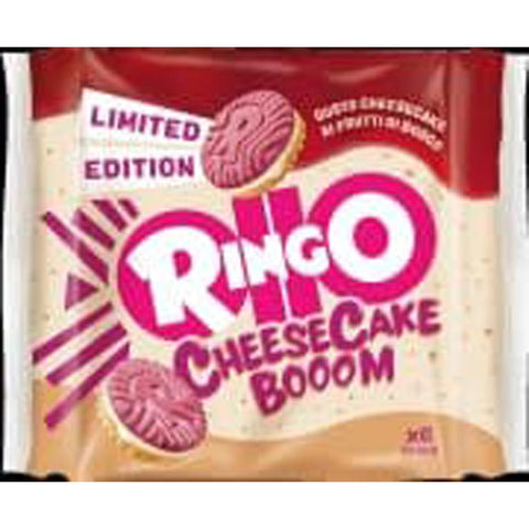 Pavesi Kekse Pavesi Ringo Pavesi Cheesecake Cheese cake Booom Knusprige Doppelkekse mit cremiger Cheesecake Füllung Limitierte Auflage 3x165g italienisch Original 8013355501988