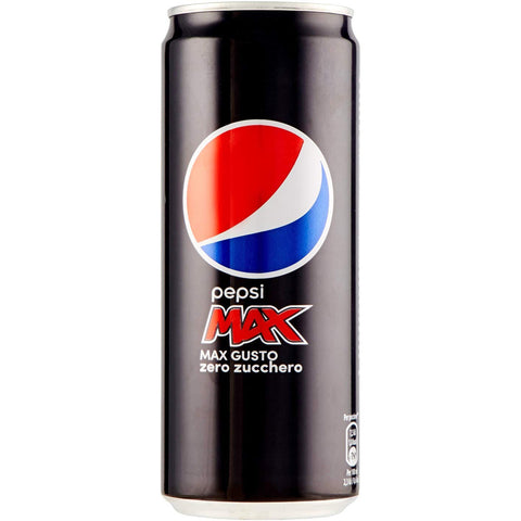 Pepsi Cola Max Gusto Zero Zucchero kohlensäurehaltiges Getränk Null Zucker alkoholfreies Getränk soft drink 72x330ml Original italienisch