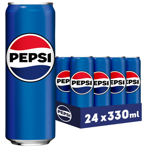 Pepsi Cola, Das von Pepsi, Koffeinhaltige Cola in der Dose, EINWEG Dose ( ) (Verpackungsdesign kann abweichen) 24 x 0.33 l Original italienisch