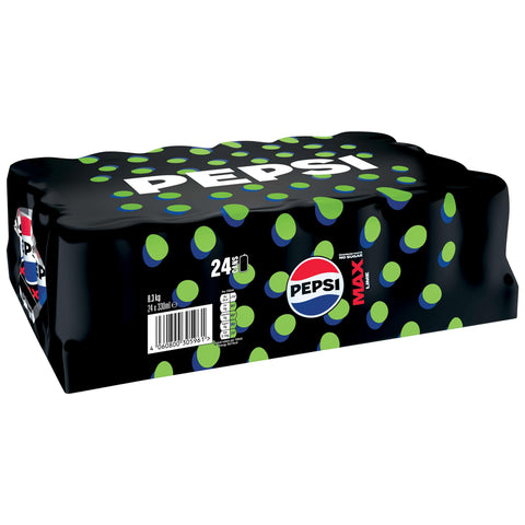 Pepsi Max Lime No Sugar Cola Dosen, 24 x 330 ml Original italienisch