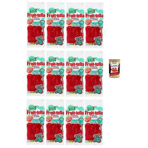 Perfetti Snack Kuchen & Backwaren Perfetti Fruittella Intrecci Allegri Caramelle Morbide alla Fragola Weiche Erdbeer Süßigkeiten 12x125 g italienisch Original Pastasauce + kostenlos polpa 400 g 0