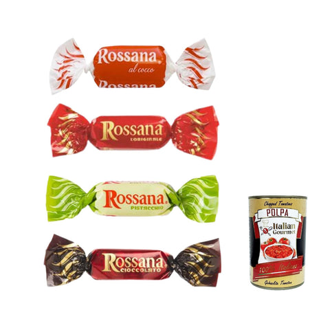 Perugina Caramelle Rossana Gran Selezione Assortimento, Auswahl verschiedener Geschmacksrichtungen 1 kg italienisch Original Pastasauce + kostenlos polpa 400 g