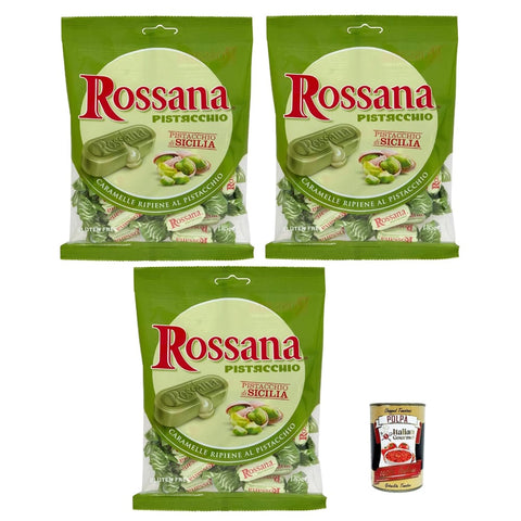Perugina Lollies Perugina Fida Süßigkeiten Rossana Pistacchio mit Gefüllt mit Pistazien creme Geschmack italien Bonbon Lollies 3x 135 g italienisch Original 8006150001333