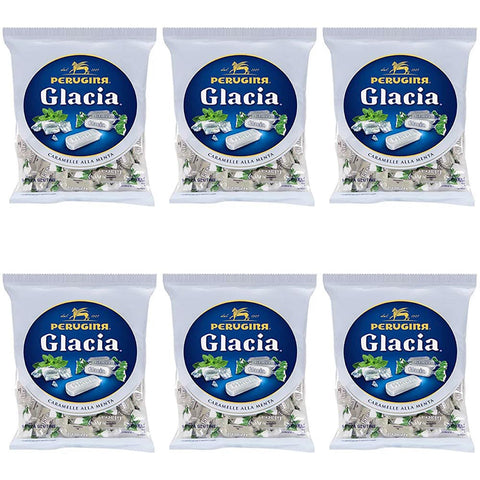 Perugina Glacia Caramelle alla menta senza glutine Bonbons Süßigkeit Mint gluten free candies 200 g italienisch Original