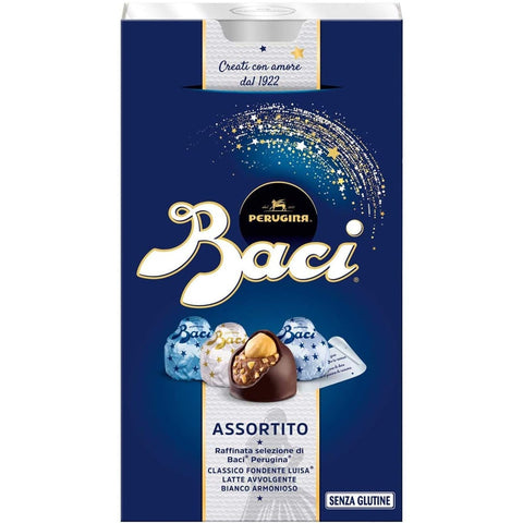 Perugina Schokolade Perugina Baci Bijou Assortito Pralinen Schokolade Extra gefüllte dunkle mit Haselnüssen 3x 200g italienisch Original 8000300362541