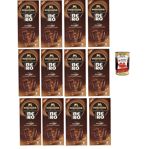 Perugina Snack Kuchen & Backwaren Perugina NERO Fondente gusto caffe' Tavoletta di Cioccolato Fondente Dunkle Schokoladen Kaffee Geschmack Riegel 12x 85g italienisch Original 8032804040014
