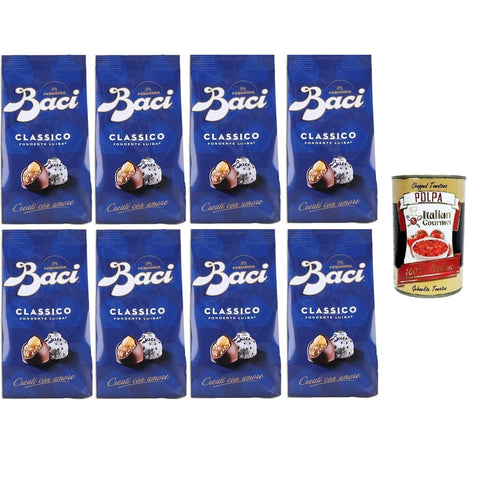 Perugina Süßigkeiten & Knabbereien Perugina Baci Classico Pralinen mit Extra dunkle Schokoladenpraline gefüllt mit Haselnüssen 8x125gr italienisch Original 8032804040014