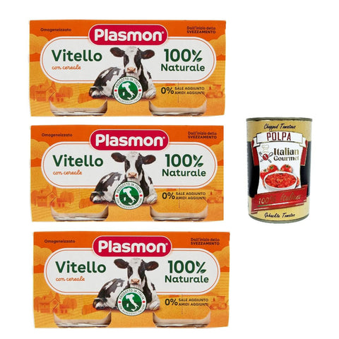 Plasmon Carne Vitello e cereale Mit italienischem Fleisch, 100% natürlich 2x80g Original italienisch Feinkost