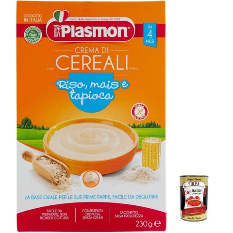 Plasmon Crema di Cereali Riso, Mais e Tapiocca 230 g Nudeln & Pasta italienisch Original