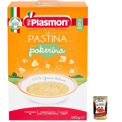 Plasmon Nudeln & Pasta Plasmon Pastina Infanzia Svezzamento Dai 6 Mesi 340 Grammi 3x italienisch Original Pastasauce + kostenlos polpa 400 g 8001040012345