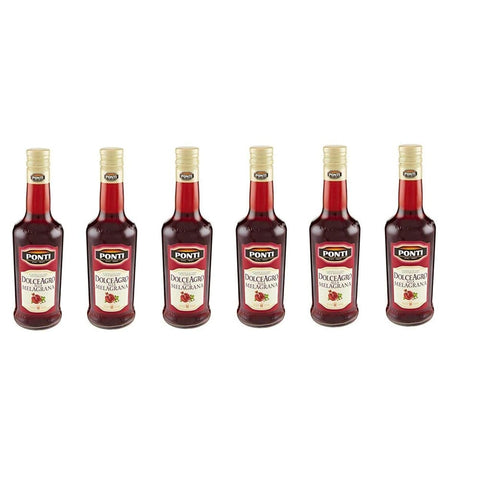 Ponti Essig Ponti Aceto Dolce Agro Melagrana Granatapfelessig Essig bittersüß 6x 500 ml italienisch Original 8001010105909