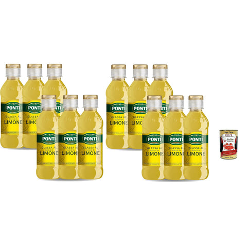 Ponti Gastronomische Glasur mit Zitronensaft cremig und erfrischend ideal zum Aroma -Fleisch- Fisch- und Obstsalatgerichten 12x220 g italienisch Original
