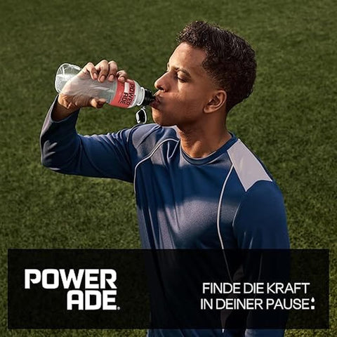 Powerade Energy Drinks 24x POWERADE Active Peach Apple Pfirsich-Apfel-Wasser – Kalorienfreies und zuckerfreies Erfrischungsgetränk mit den Vitaminen B3 und B6 – Sportgetränk mit Mikronährstoffen in Einwegflaschen PET 500 ml 5449000341556