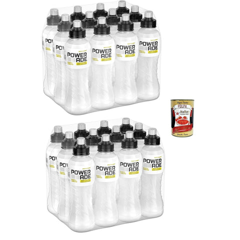 Powerade Energy Drinks Powerade Active Water Zitrone Limette kalorienfreies, zuckerfreies Erfrischungsgetränk mit Vitamin B3 und B6 Sportgetränk mit Mikronährstoffen Flaschen (24 x 500 ml) italienisch Original 8032804040014