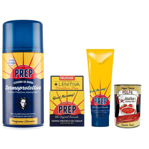 Prep Testpaket, Hautschützender Rasierschaum Reichhaltige und cremige 1x75ml Original italienisch Schäume