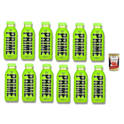 Prime Energy Energy Drinks Prime Energy Drink Lemon Lime Geschmack energy drink Einweg flasche 500ml + 12 Stück italienisch Original 8032804040014