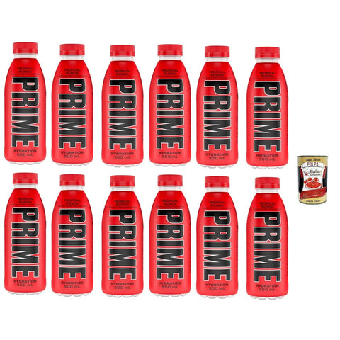 Prime Energy Getränke, Kaffee & Tee Prime Energy Drink Tropical Punch Geschmack energy drink Einweg flasche 500ml + 12 Stück italienisch Original 8032804040014