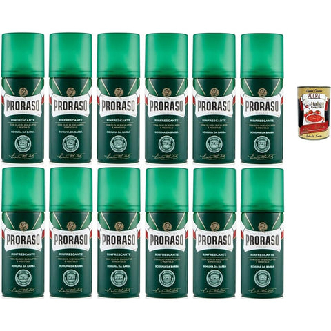 Proraso Schäume Proraso Schiuma da Barba Erfrischender Rasierschaum mit Eukalyptusöl und Menthol 12x 100ml italienisch Original 8004395009657