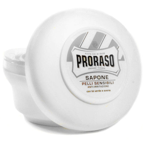 Proraso Rasierseife Tiegel 150 ml grüner Tee Sensible Haut beruhigend Weiß Seifen italienisch Original