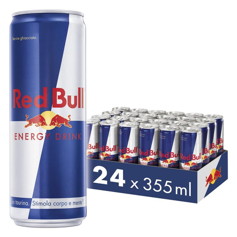 Red Bull Energy Drinks Red Bull Energy Drink (cartone da 24) 355 ml italienisch Original 9002490211004
