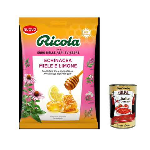Ricola Echinacea Honig Zitrone, Schweizer Kräuter Bonbons mit 13 Schweizer Alpenkräutern 6x68g Original italienisch Snack