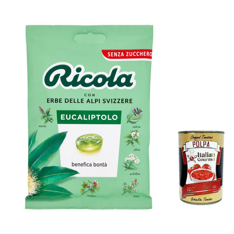 Ricola Eucaliptolo bonbon Eukalyptol und Menthol erfrischend ohne zucker 12x70g Original italienisch Getränk