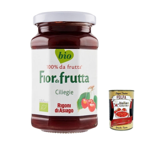 Rigoni di asiago Fiordifrutta Fruchtaufstrich Kirsche Aufstrich, Marmelade Konfitüre Brotaufstriche aus Italien 12x250g Original italienisch Gebäck
