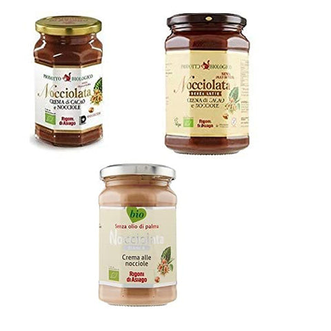 Rigoni di Asiago Schokoladenaufstrich Rigoni di Asiago cioccolata Bio Streichcreme 270g (3 x 270g) Testpaket Original italienisch 8001505004359