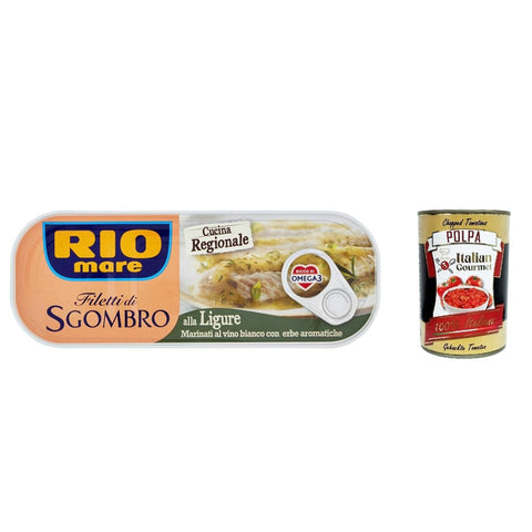 Rio Mare Koch- & Backzutaten Rio Mare Filetti di Sgombro alla Ligure Makrelenfilets in Weißwein mariniert mit aromatischen Kräutern 120 g reich an Omega 3 italienisch Original 8032804040014