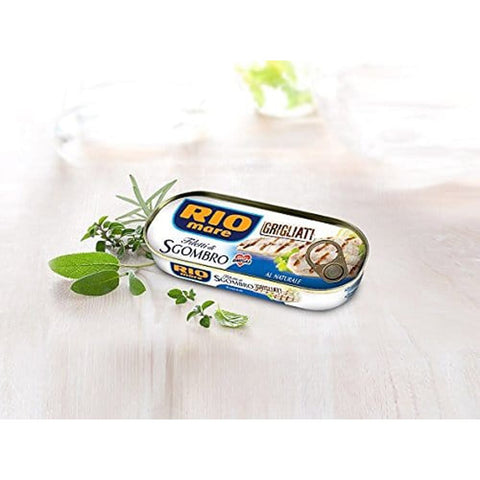 Rio Mare Makrele Rio Mare sgombro grigliato Makrele 120g gegrillte Makrelenfilets in Brine Original italienisch 8004030622036