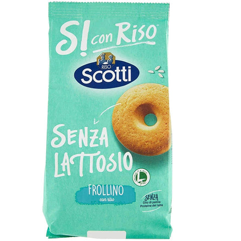 Riso Scotti Frollino con riso senza lattosio Shortbread Kekse mit Reis laktosefrei biscuits cookies 100% italienische 6x350g Original italienisch