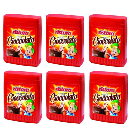 Ristora Cioccolato Zubereitet für Getränke mit Schokoladengeschmack Glutenfrei Packung 500 g 6x italienisch Original