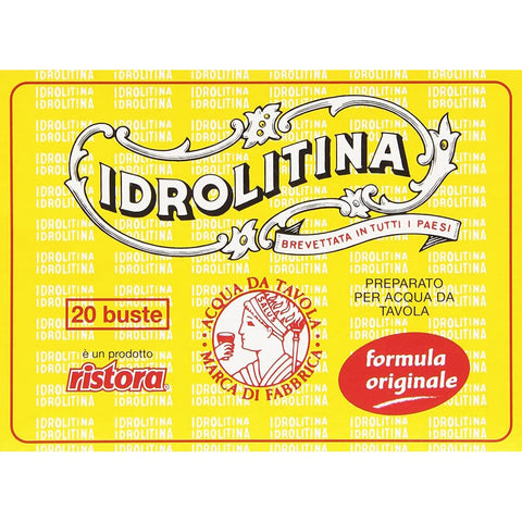 Ristora Kohlensäurehaltiges Wasser Ristora Idrolitina Erfrischungspulver für Mineralwasser 220 g zubereitetes Tischwasser 12x Original italienisch 8004990131753
